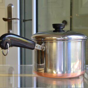 REVERE WARE 3 Qt Copper Bottom Pot With Lid